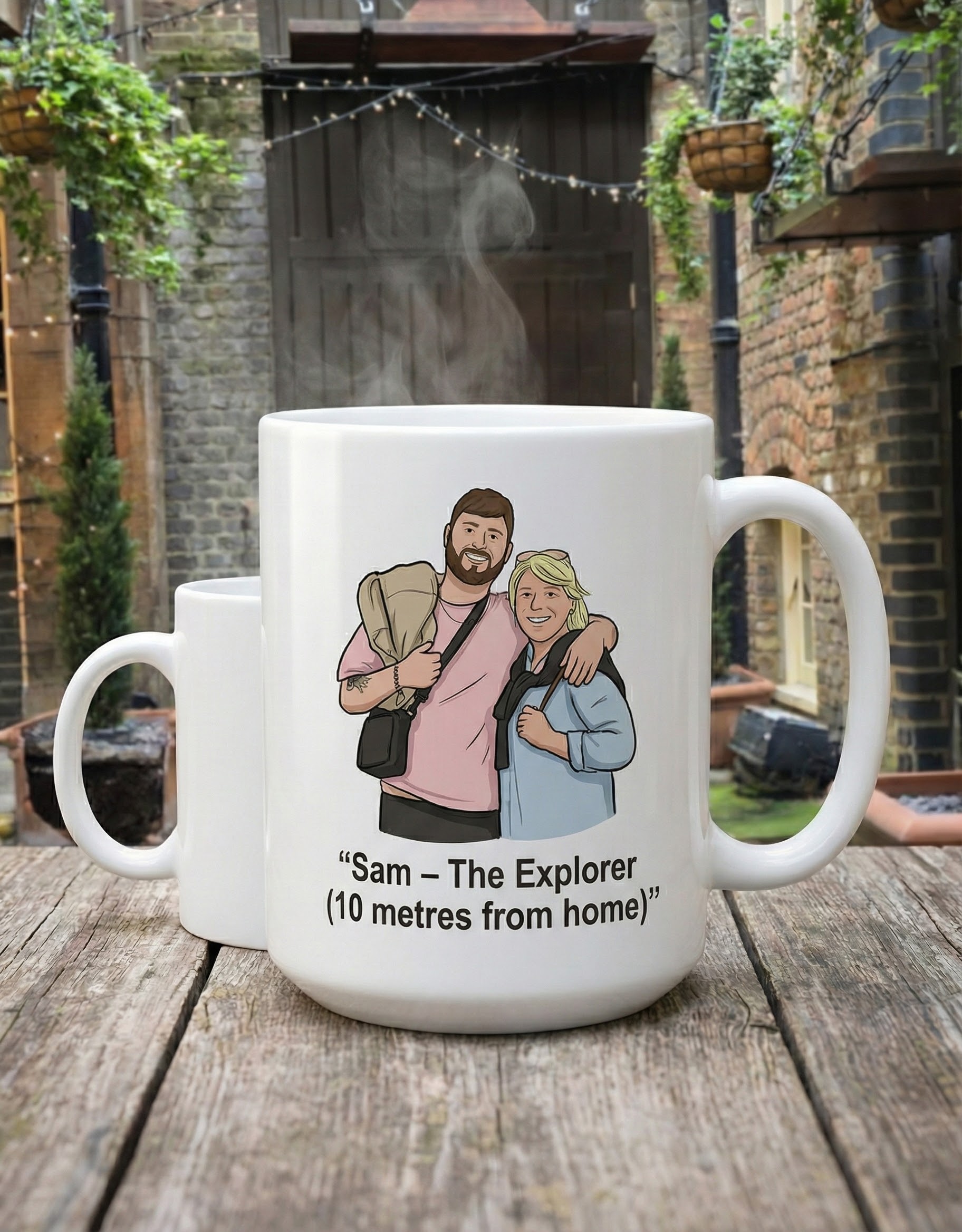 Cobbled Courtship Couple's Mug Set